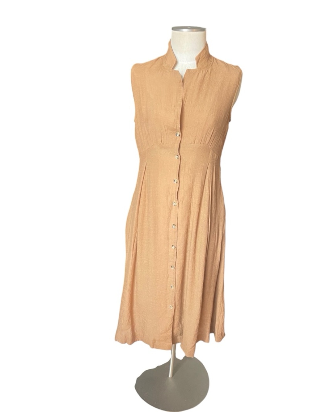 Wishlist Sleeveless Button-Front Midi Dress